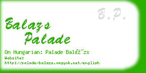 balazs palade business card